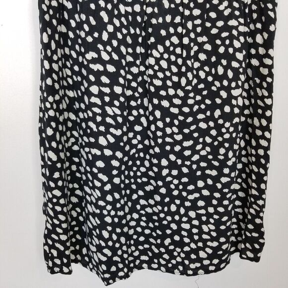 KIRUNDO Women Leopard Mini Dress Embroidered Floral Sz L V-Neck Flowy Boho - Picture 3 of 7